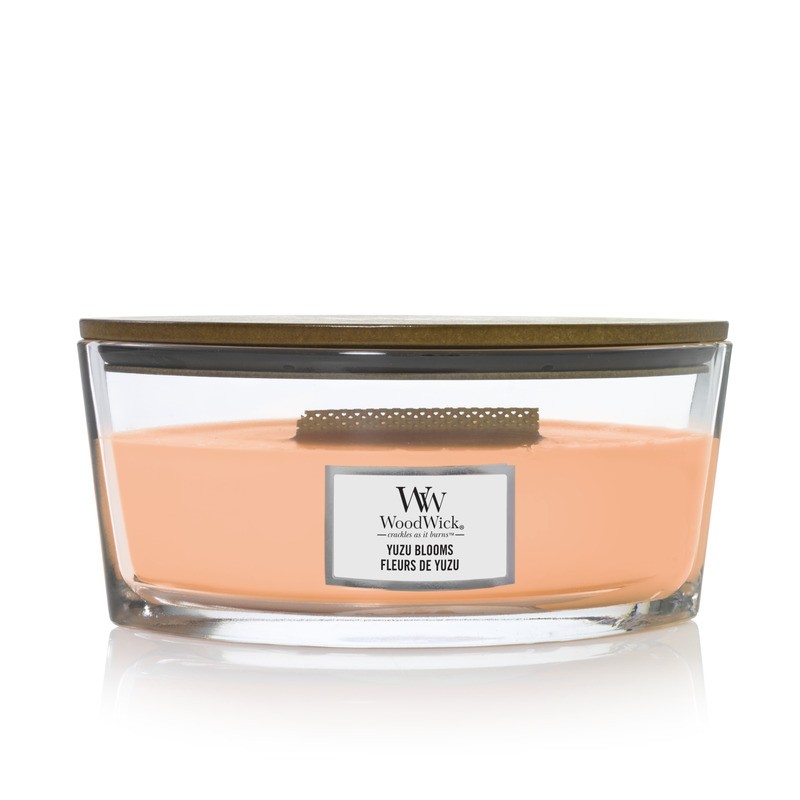 Ароматична свічка з ніжними квітковими нотами Woodwick Ellipse Yuzu Blooms 453 г Ароматична свічка з ніжними квітковими нотами Woodwick Ellipse Yuzu Blooms 453 г